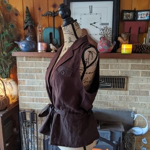 Christopher Banks Linen chocolate brown Vest
